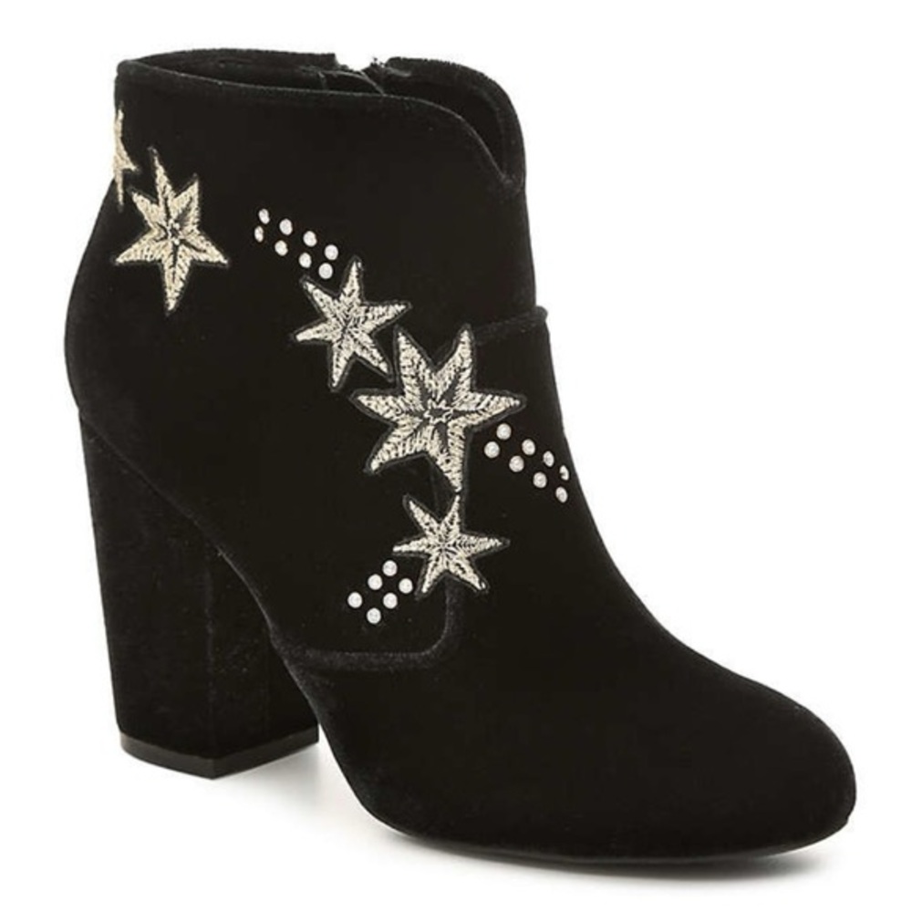 New Mix No. 6 crushed velvet zip up bootie ankle boots Size 9 women